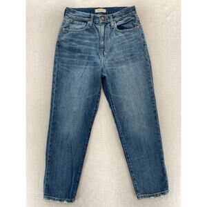 Madewell The Mom Jean Women's 28 Medium Wash Blue Denim High Rise Relaxed Fit